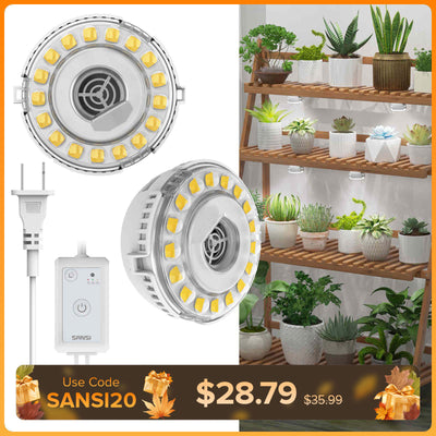 SANSI 10W LED Puck Pflanzenlampe mit Timer und Dimmer