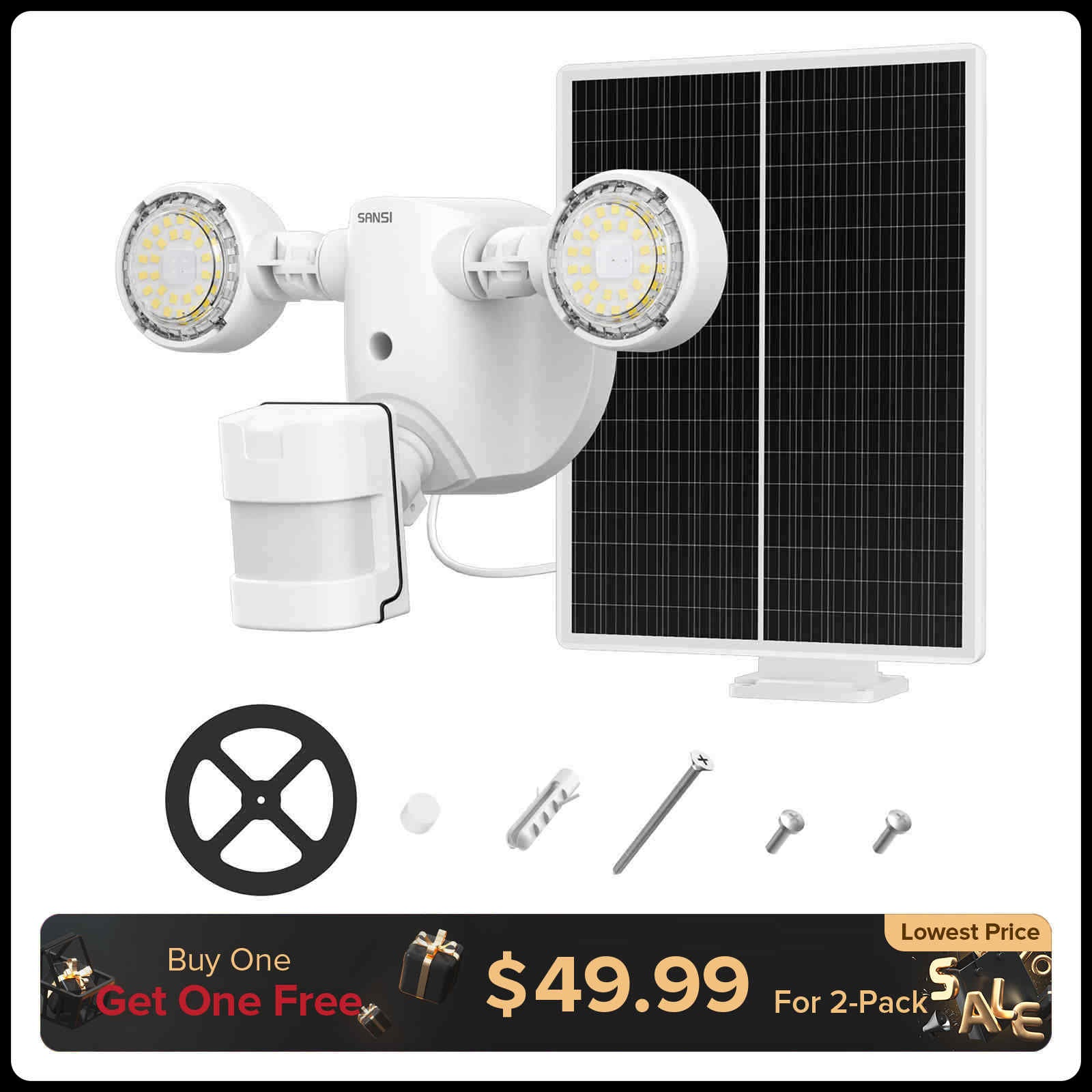 3.5W Outdoor Solar Security Light (Motion Sensor)(US ONLY)