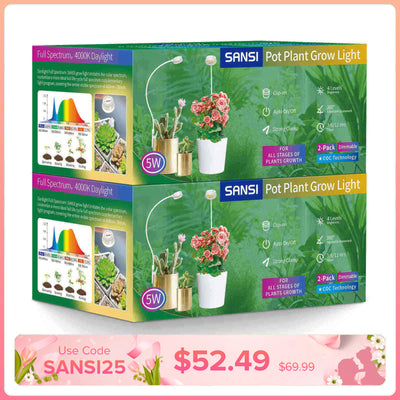 (Geschenkverpackung) 5W LED-Pflanzenlampe mit Topfclip (NUR USA/Kanada)