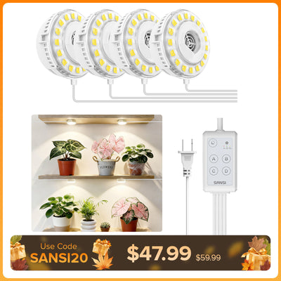 SANSI 20W Puck LED Grow Light with Timer(US/CA ONLY)