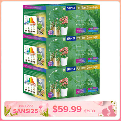 (Geschenkverpackung) 5W LED-Pflanzenlampe mit Topfclip (NUR USA/Kanada)