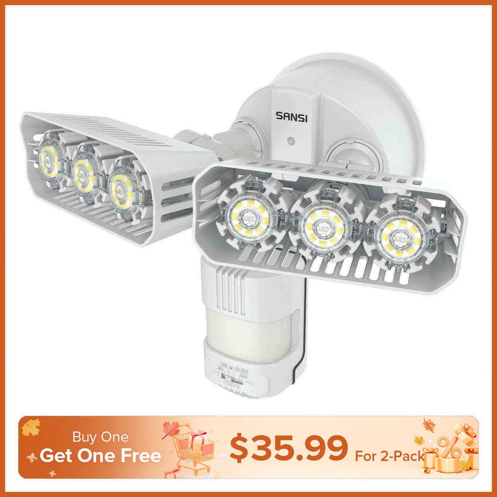 27W LED Security Light (Dusk to Dawn & Motion Sensor)