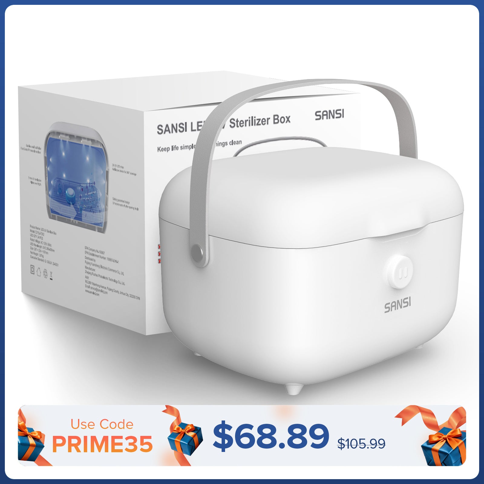 Scatola disinfettante con luce UV da 15 W (SOLO USA) 