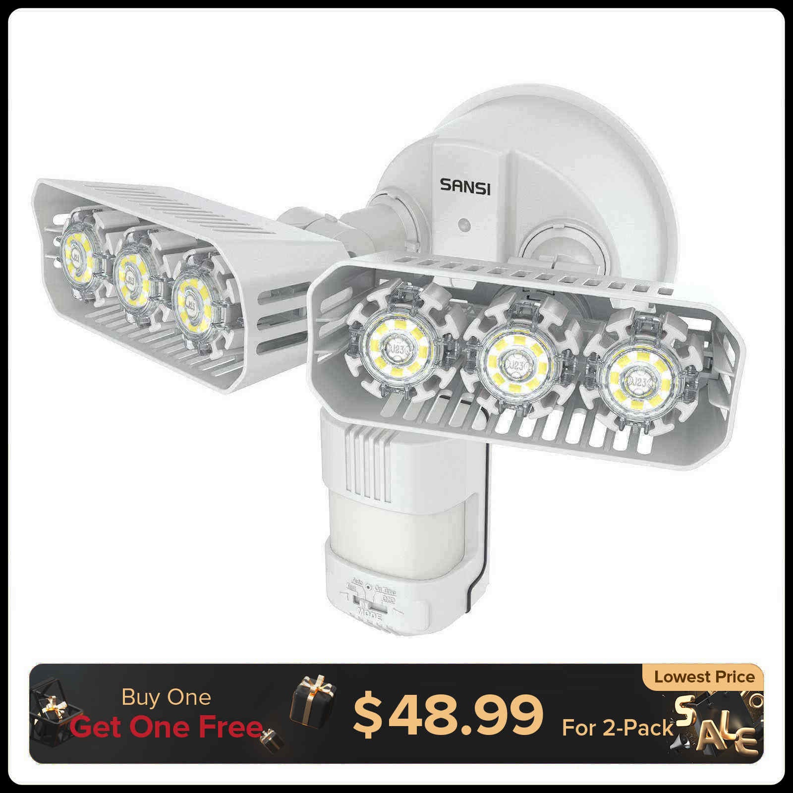 27W LED Security Light (Dusk to Dawn & Motion Sensor)