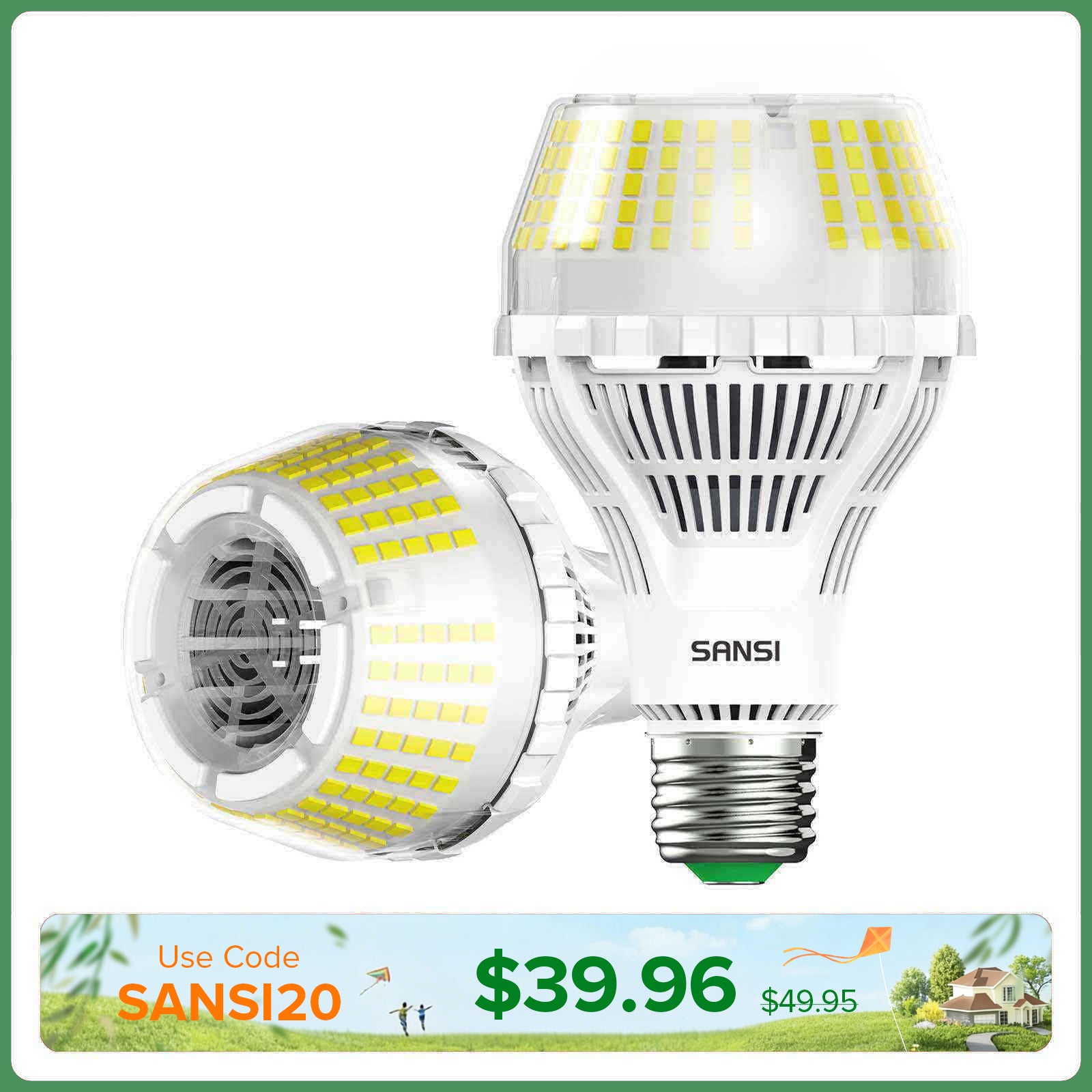 SANSI Dimmable A21 27W LED 3000K/5000K Light Bulb (US/CA ONLY)