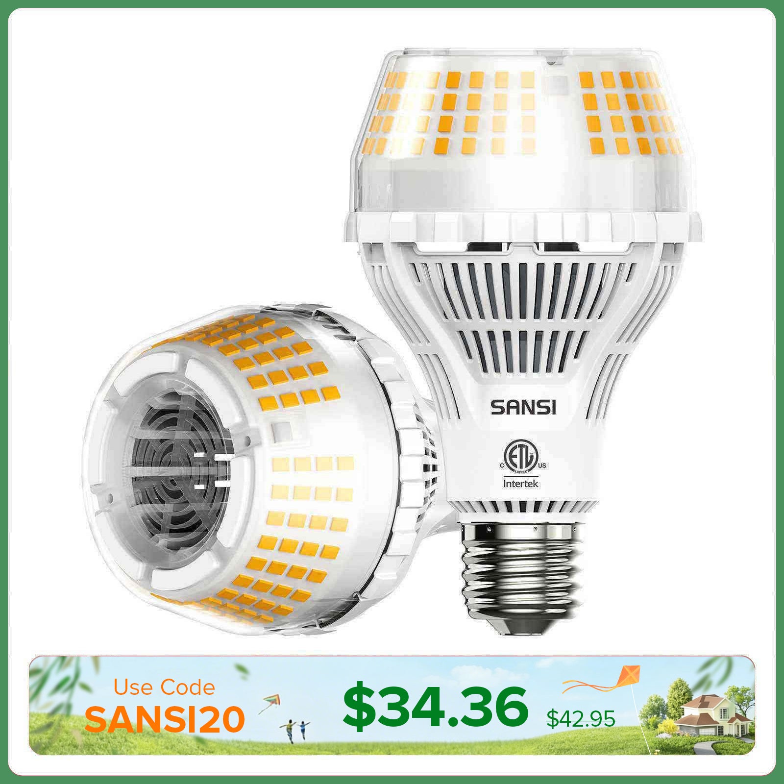 Upgraded A21 22W LED 3000K/5000K Light Bulb(US/CA ONLY)
