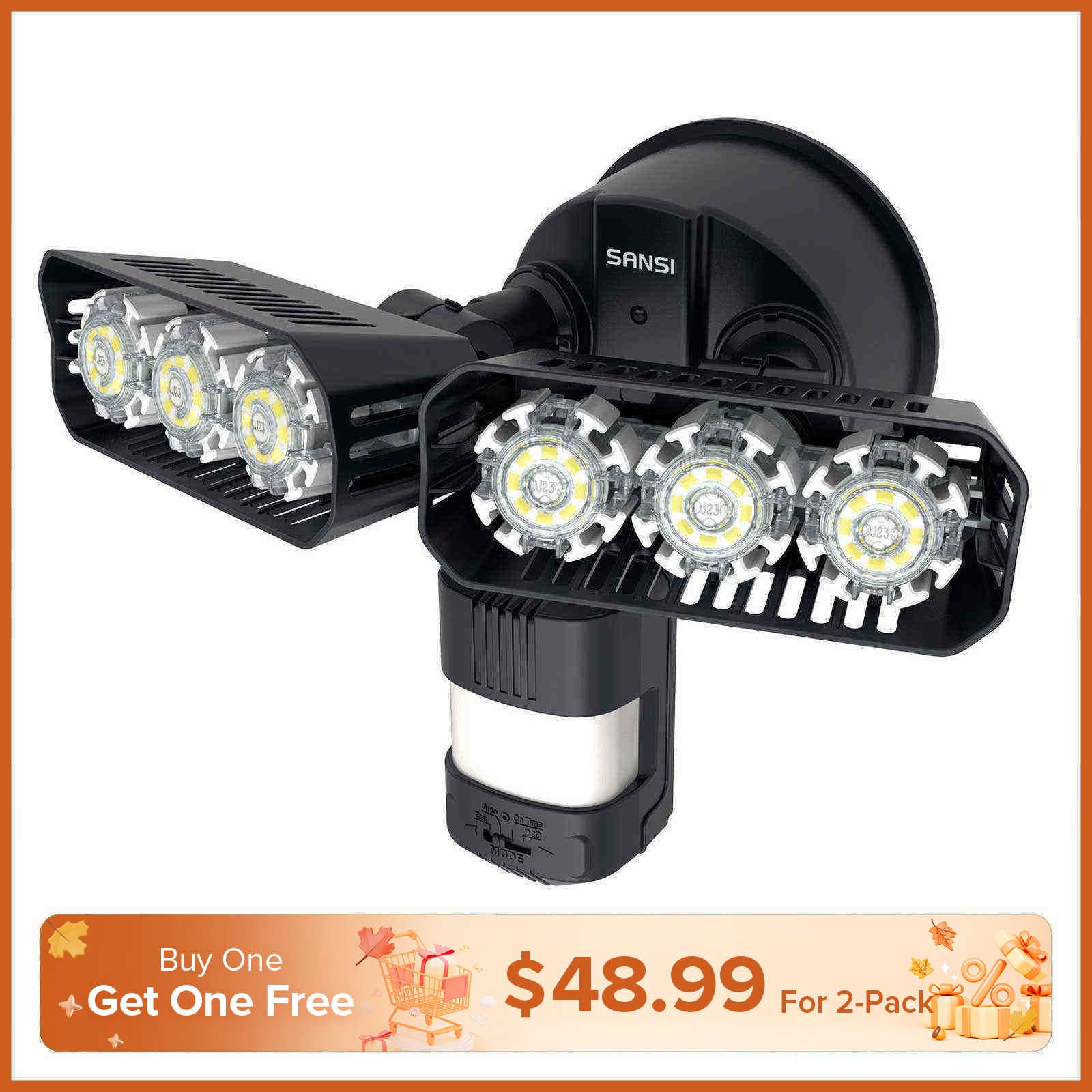 27W LED Security Light (Dusk to Dawn & Motion Sensor)