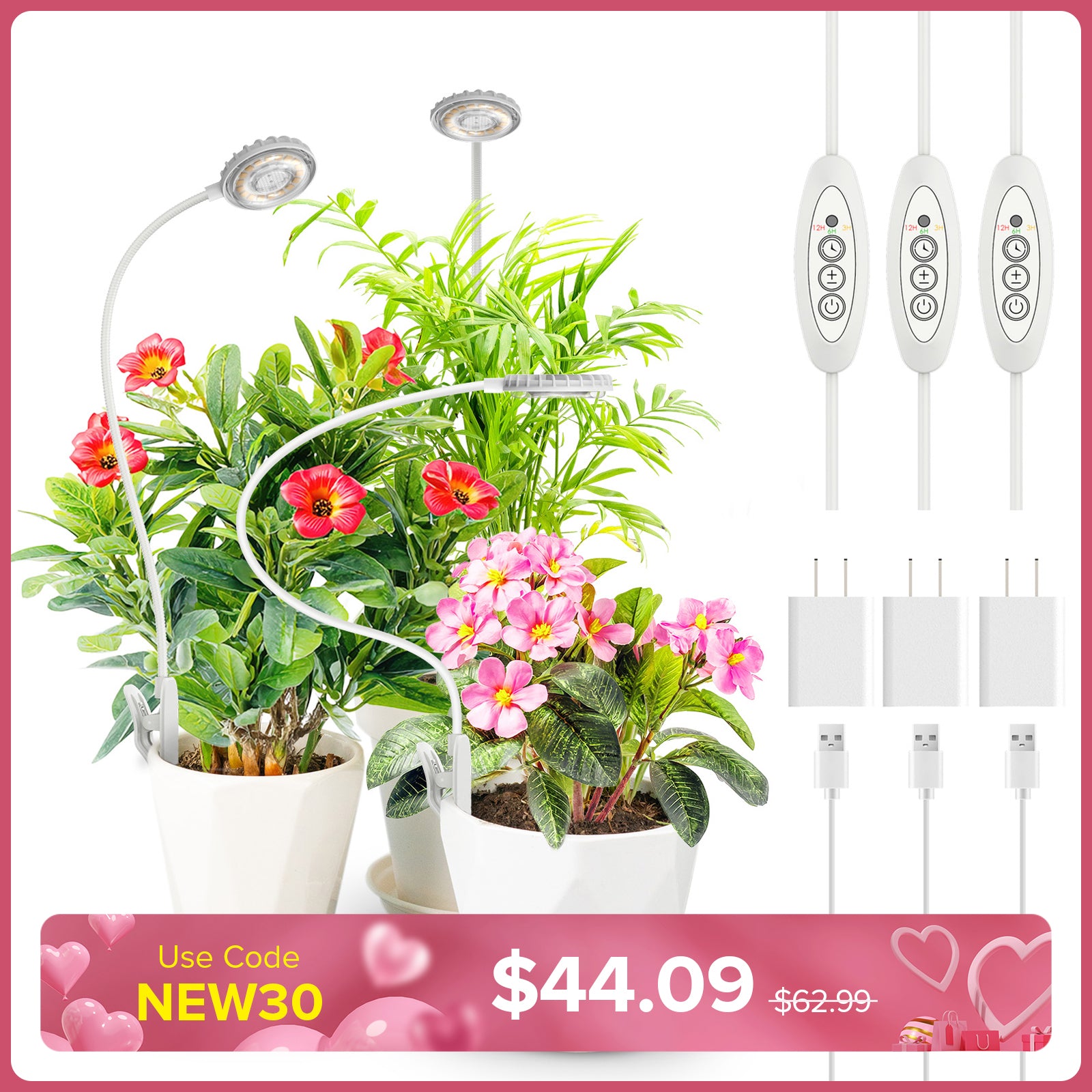 SANSI 7W Pot Clip LED Grow Light (US ONLY)