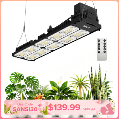 SANSI 100W LED-Panel-Pflanzenlampe | Fernbedienung
