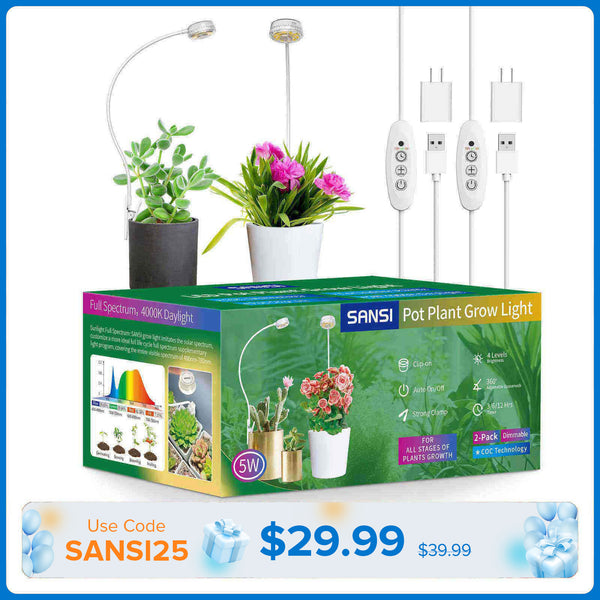 (Confezione regalo) Lampada LED da coltivazione con clip per vaso da 5 W (SOLO USA/CA)