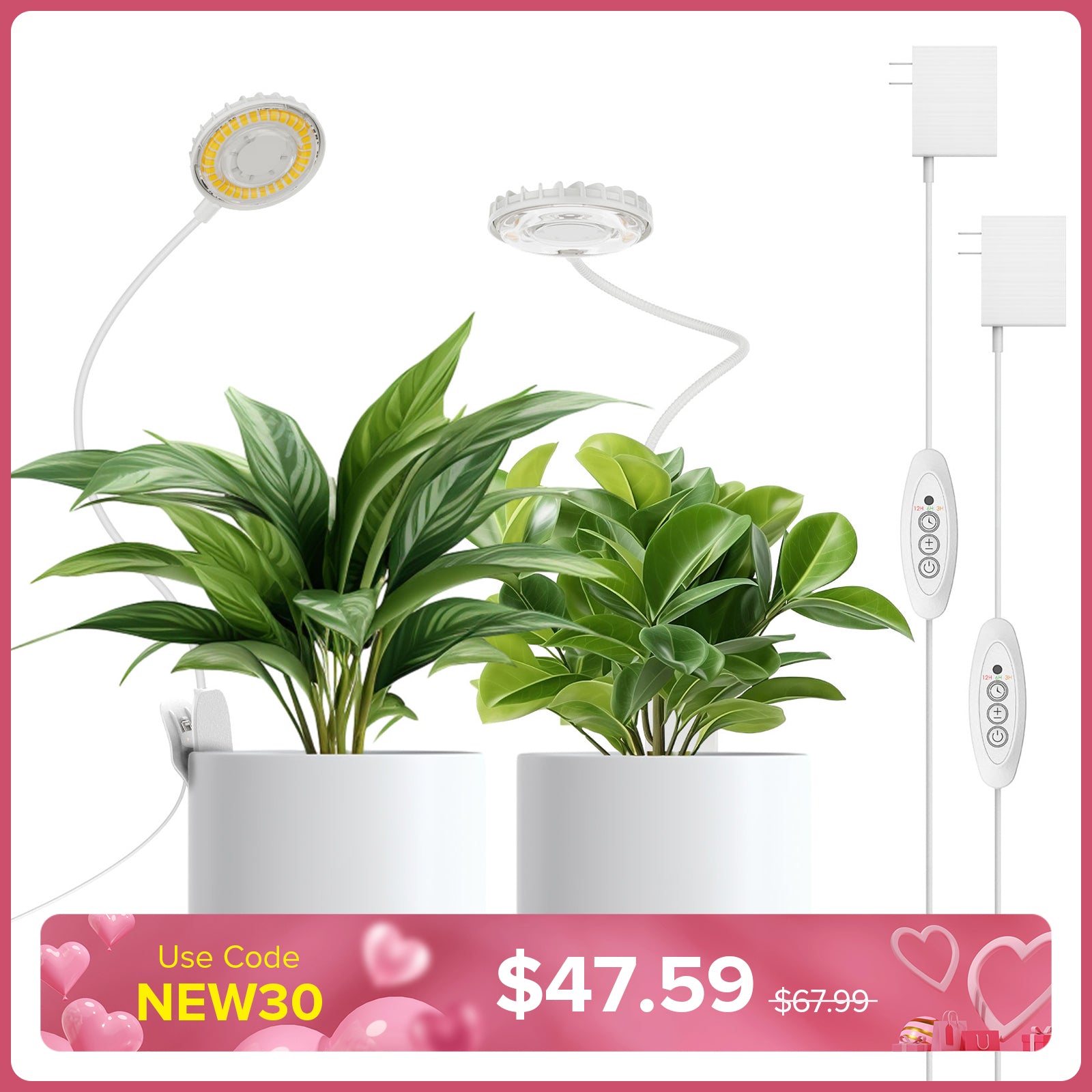 SANSI 12W Pot Clip LED Grow Light (US ONLY)