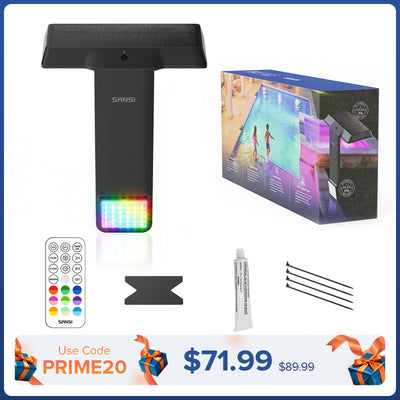 SANSI Solar RGB LED Pool Light with Remote Control