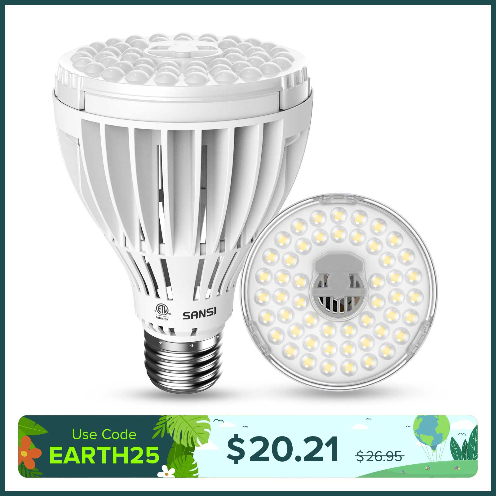 PAR25 24W LED Grow Light Bulb (US ONLY)