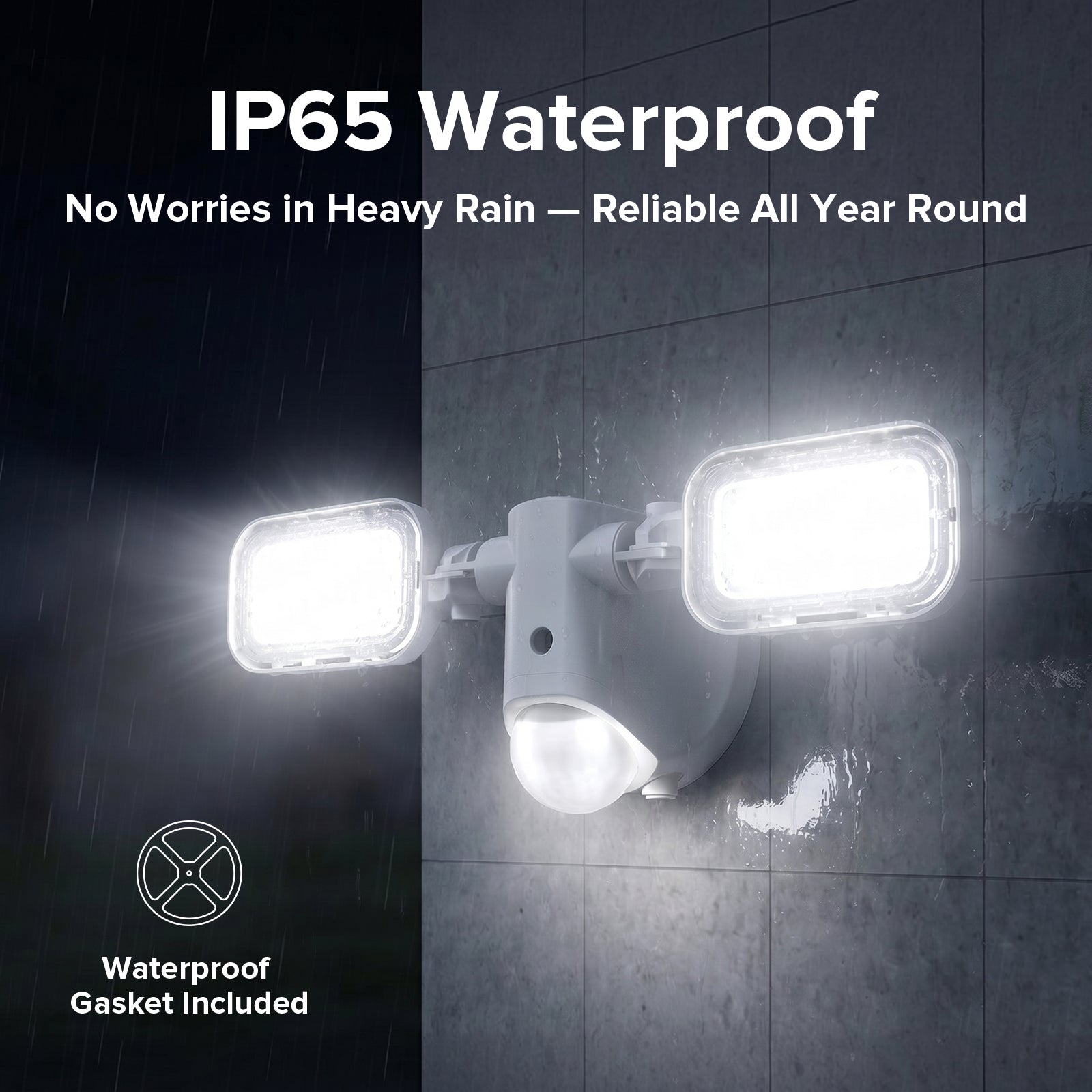 45 W LED-Sicherheitsleuchte (Dämmerung bis Morgengrauen &amp; Bewegungssensor) NUR EU/UK