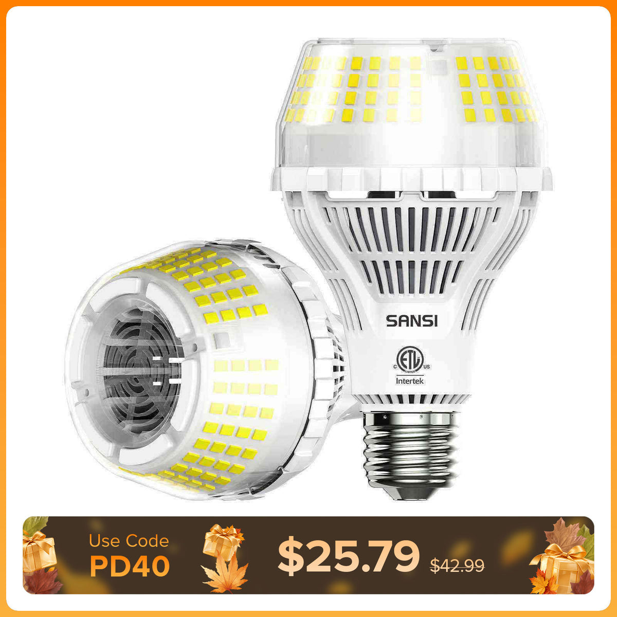 SANSI Upgraded A21 22W LED 3000K/5000K Light Bulb(US/CA ONLY)