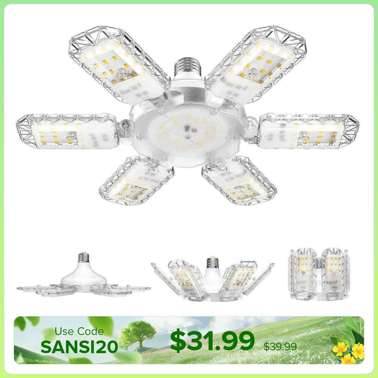 60-W-Panel-Garagenleuchte (NUR USA)