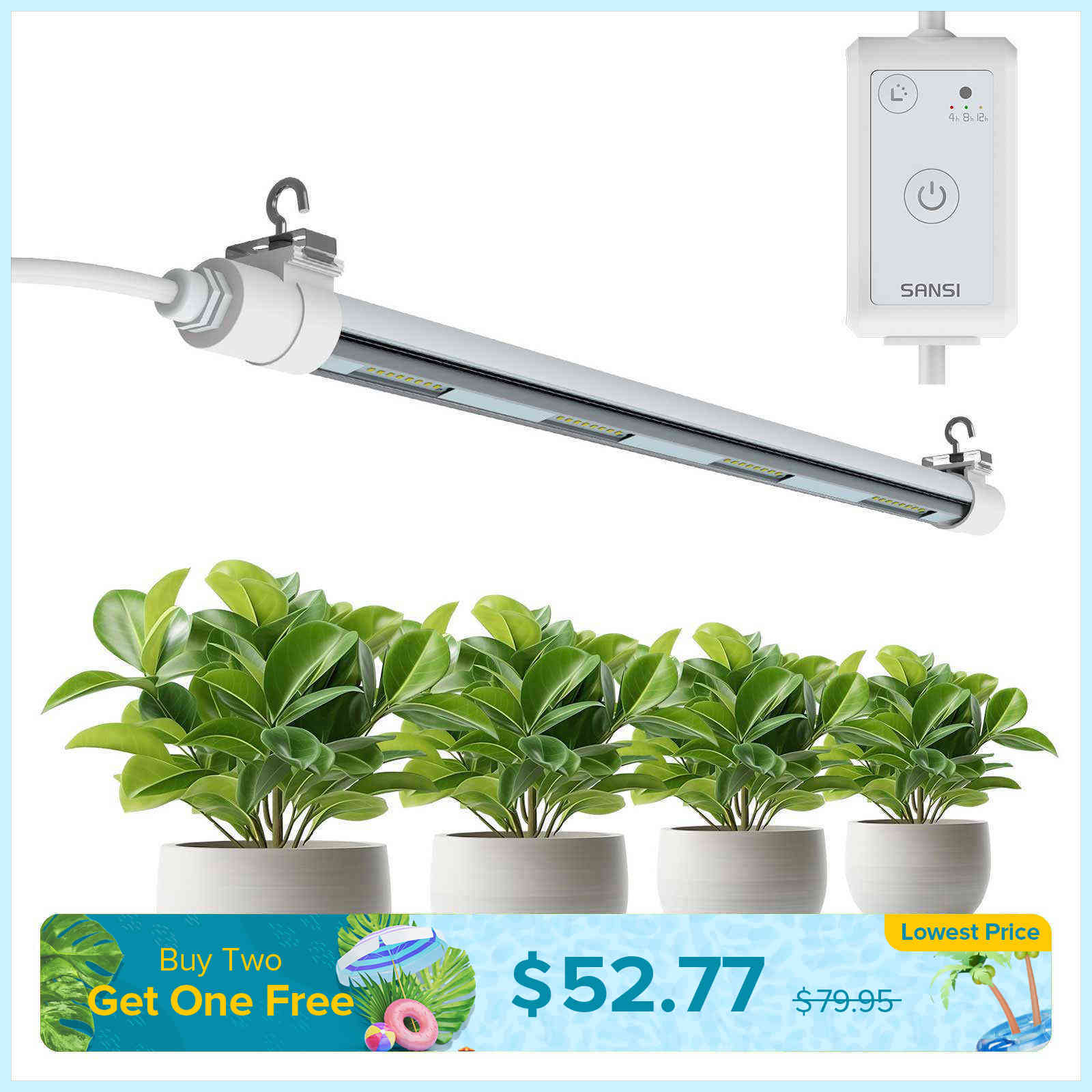 SANSI T8 25W LED Grow Light (US ONLY)