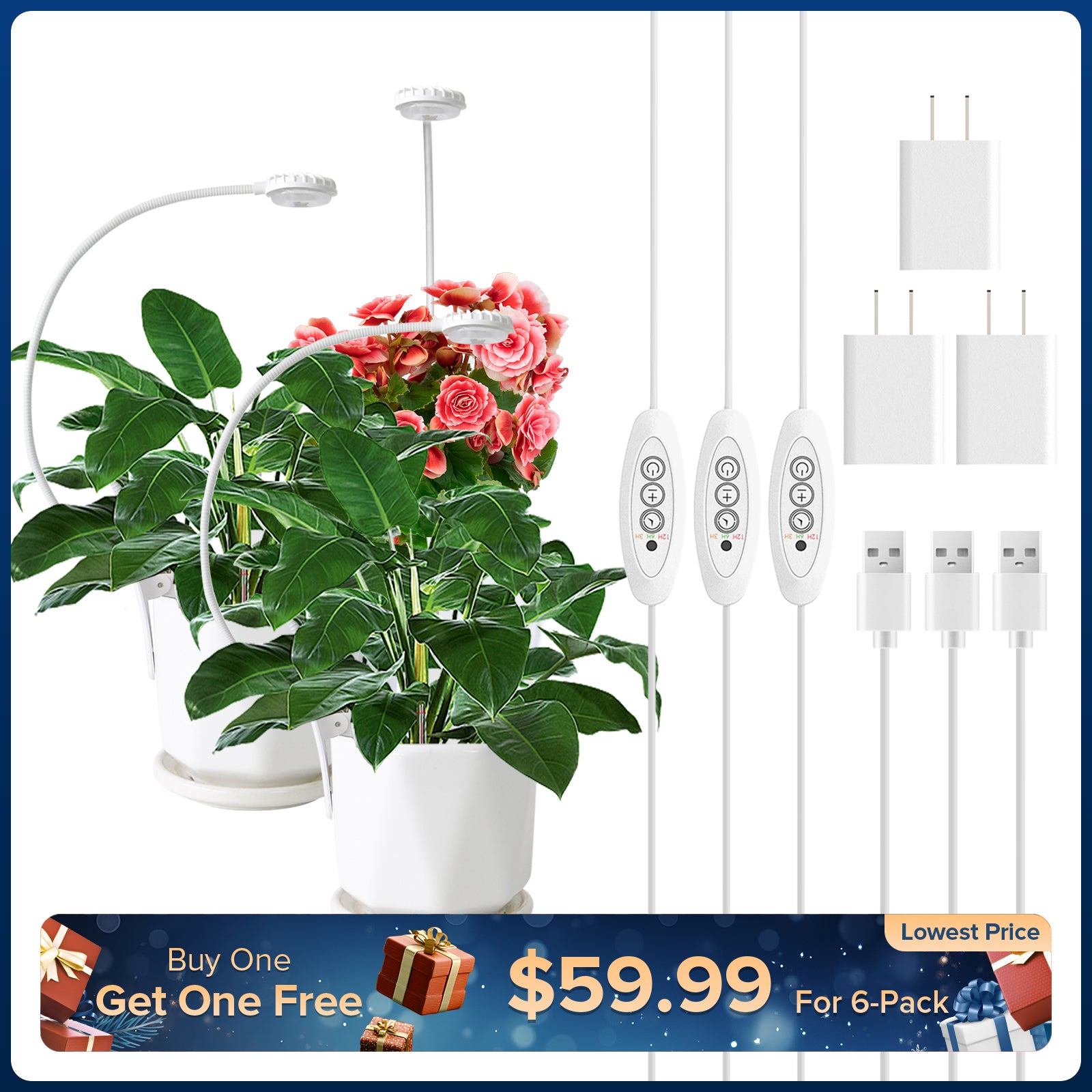 Verbessertes 5-W-Topfclip-LED-Wachstumslicht (NUR USA)