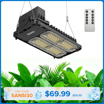 SANSI 100W Panel LED Grow Light | Remote Control