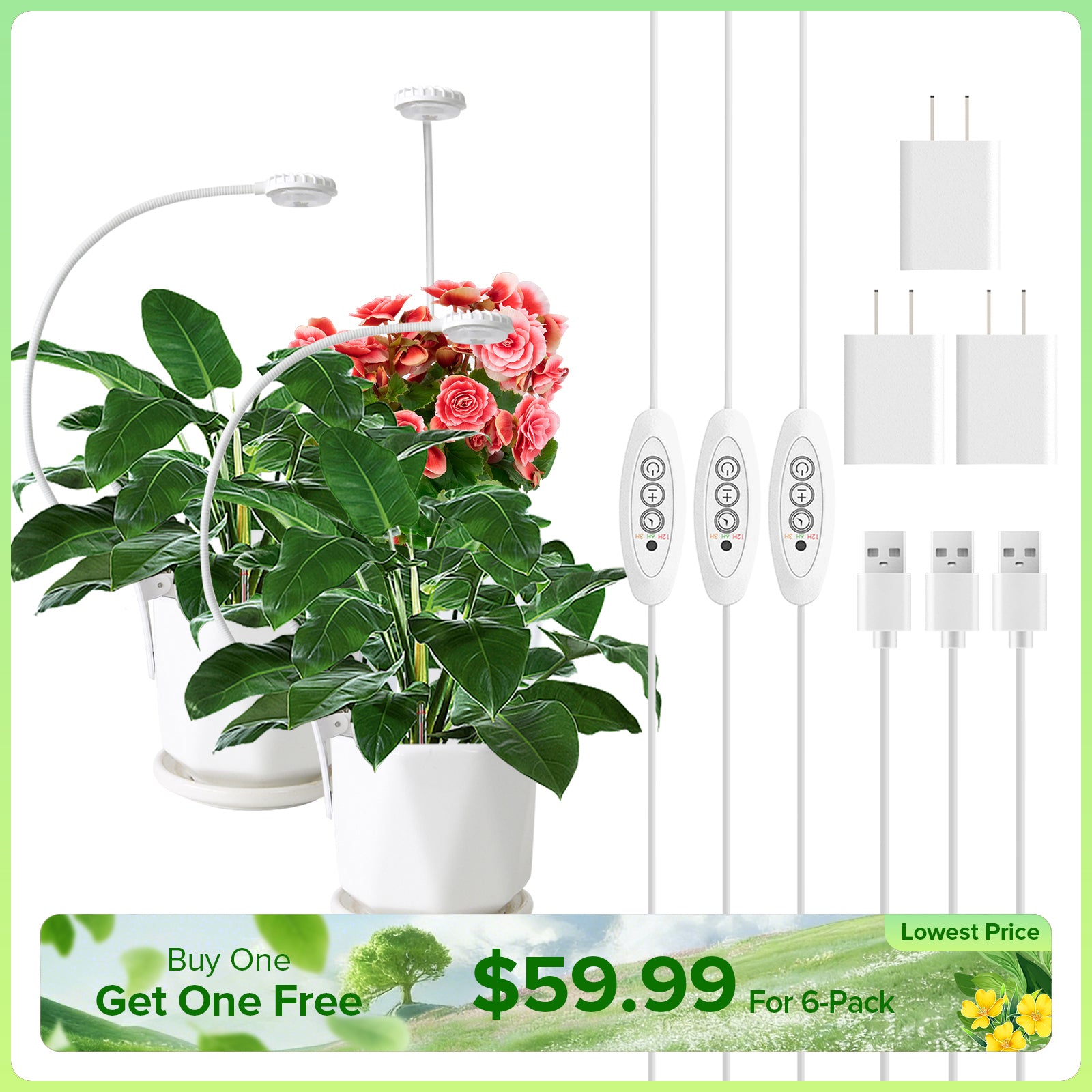 Upgraded 5W Pot Clip LED Grow Light (US ONLY)