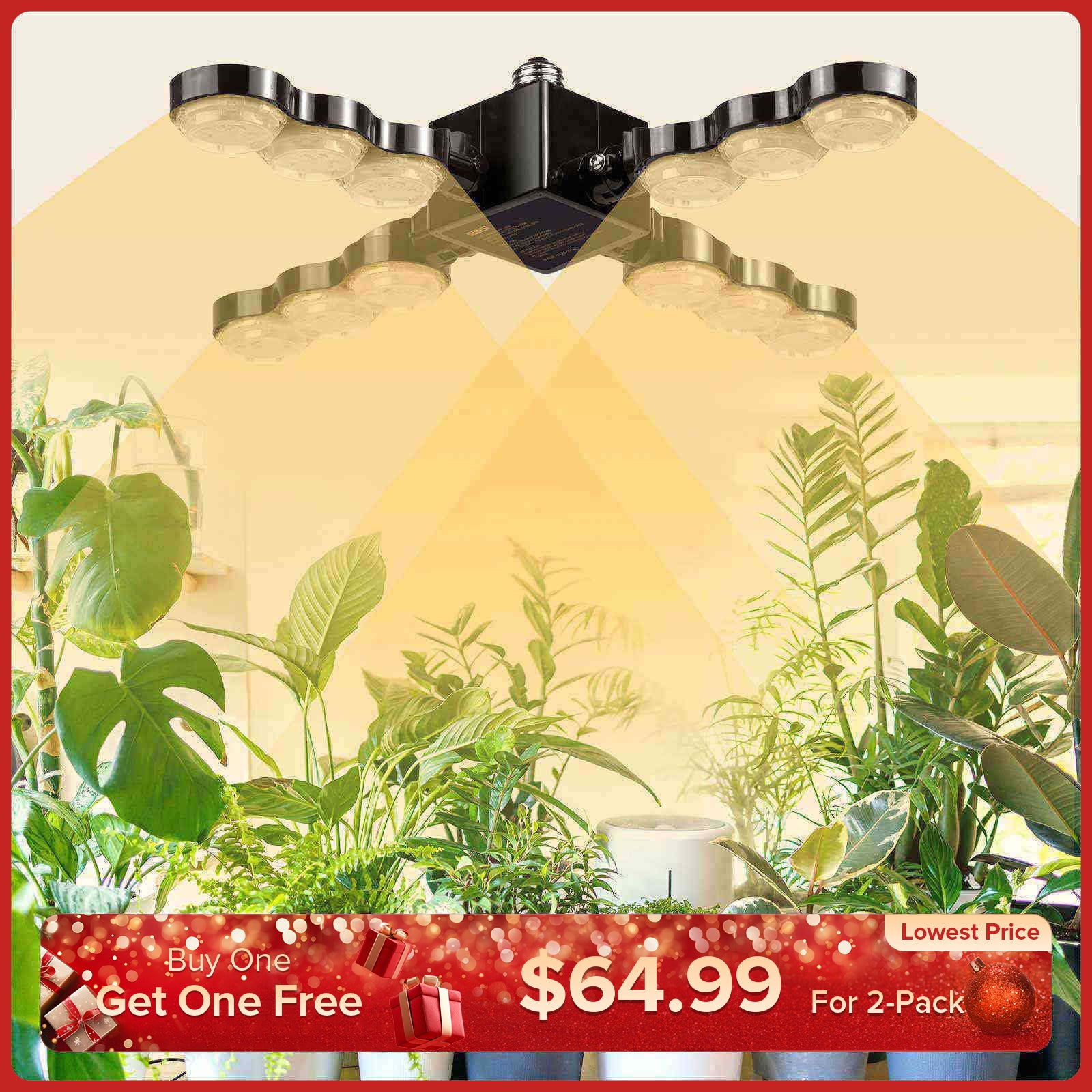 60 W LED-Wachstumslicht (faltbare Flügel) (NUR EU/UK)