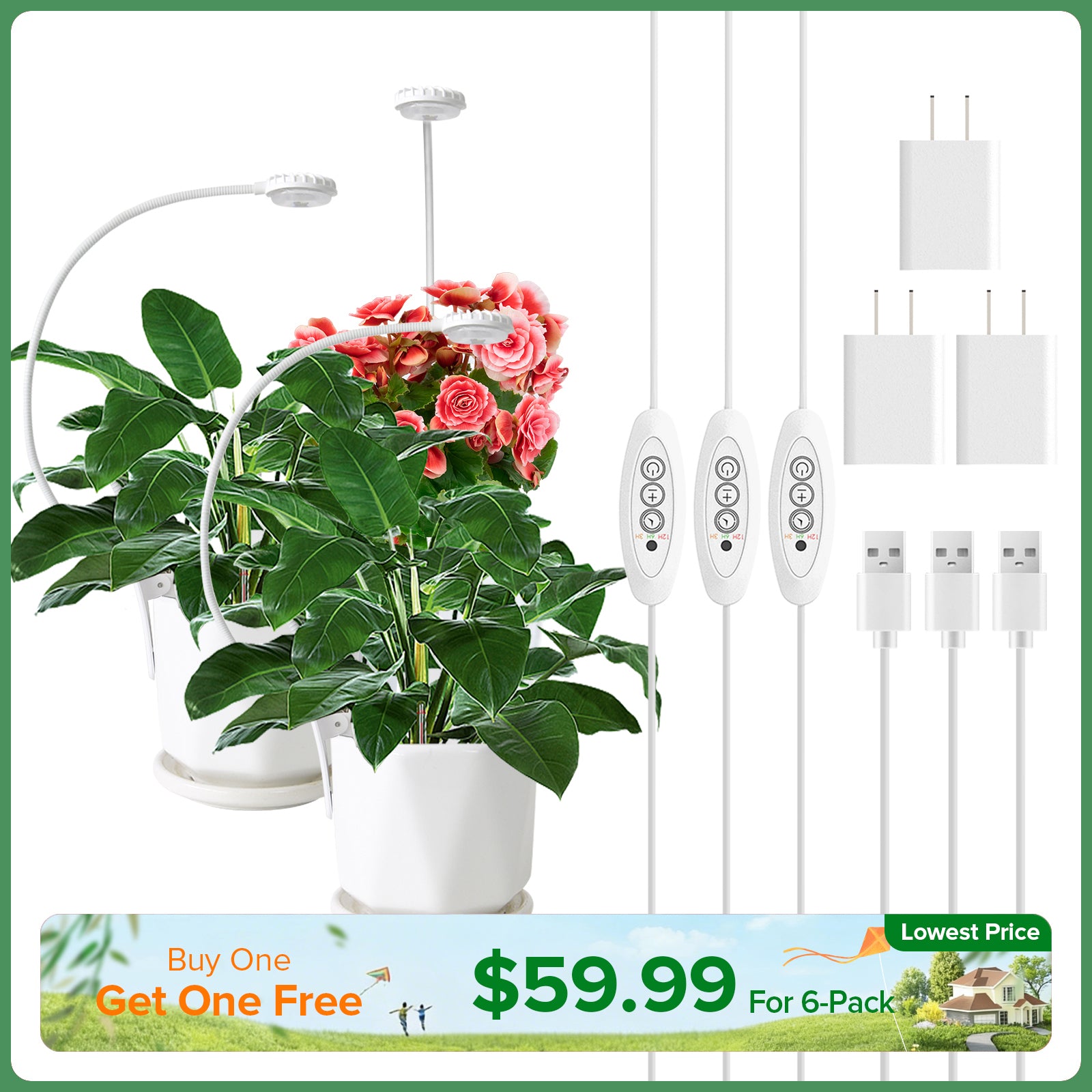 Upgraded 5W Pot Clip LED Grow Light (US ONLY)