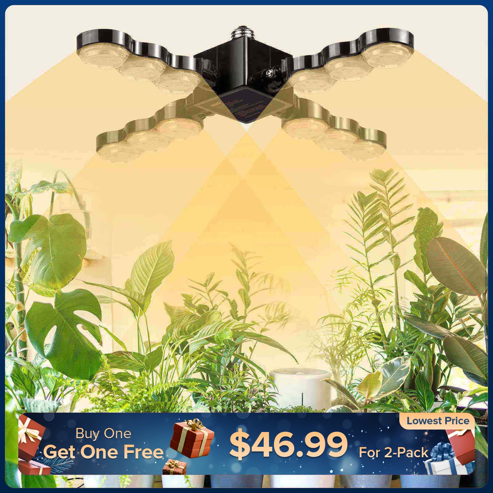 60 W LED-Wachstumslicht (faltbare Flügel) (NUR EU/UK)