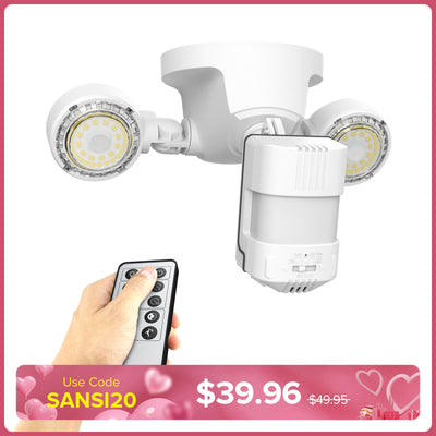 25W Motion Sensor Outdoor Security Lights with Remote (US ONLY)