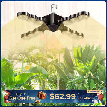 60W LED Grow Light (Folding Wings & With Hook)