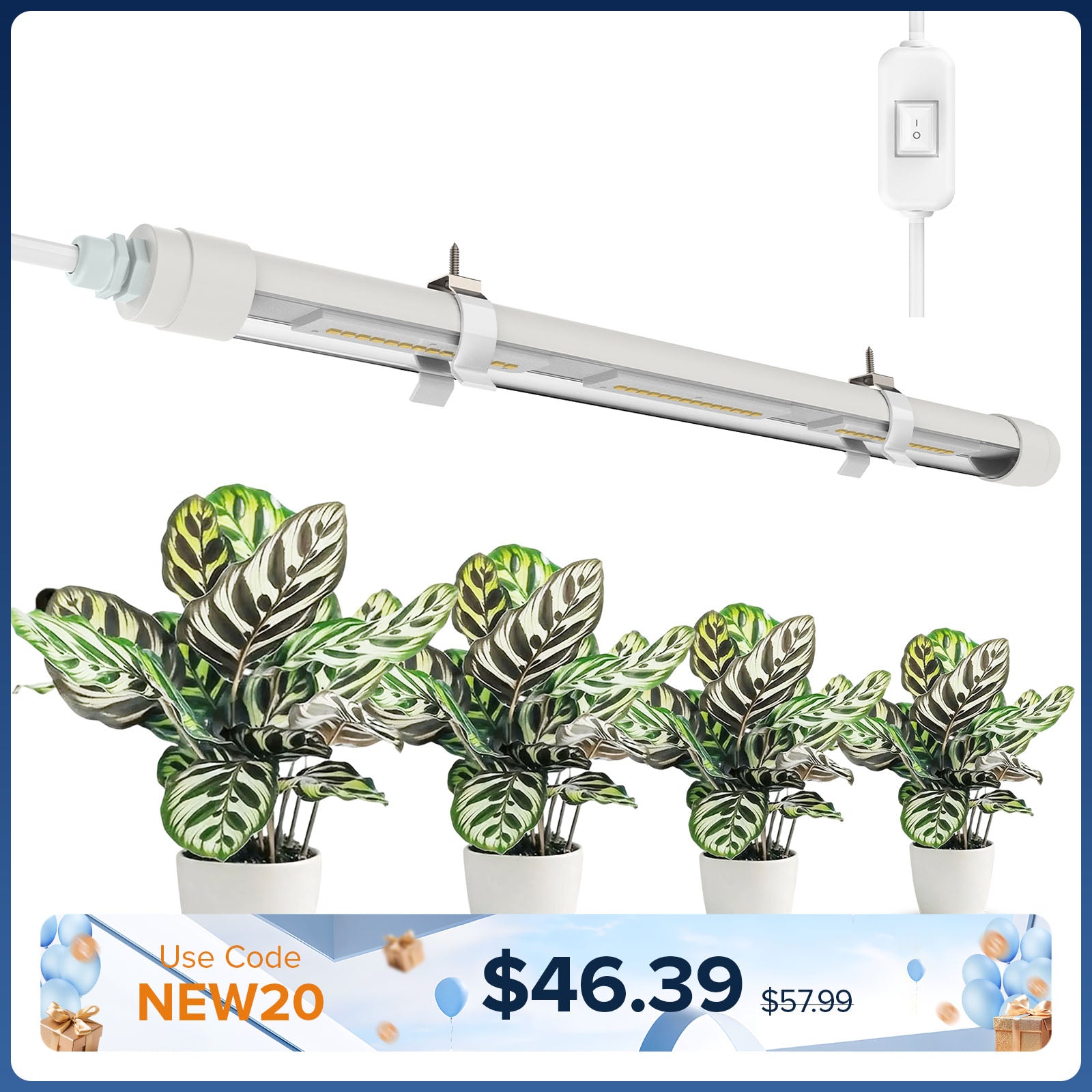 SANSI T8 25W LED-Pflanzenlampe