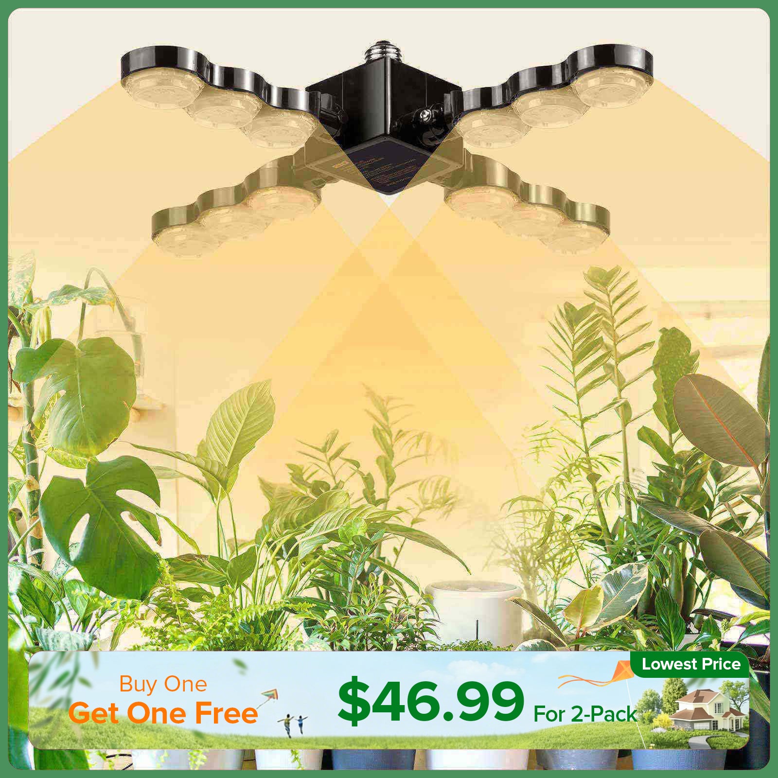 60W LED Grow Light (Folding Wings)(EU/UK ONLY)