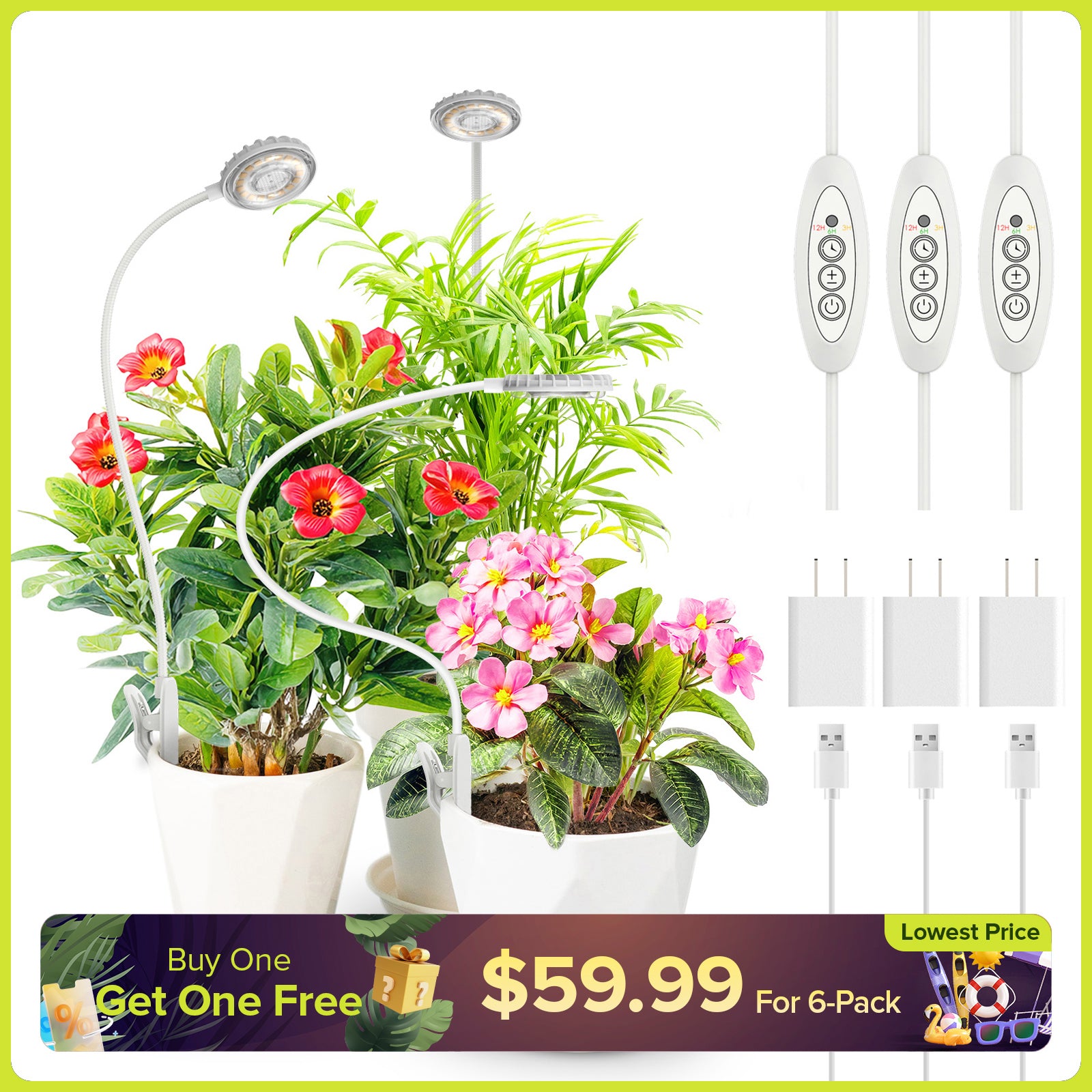 Upgraded 5W Pot Clip LED Grow Light (US ONLY)