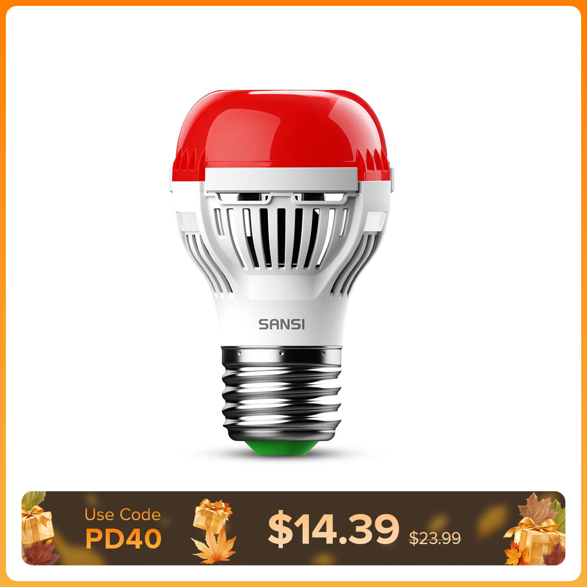 SANSI A15 6W 670nm Red Light Bulb for Sleep Therapy(US/CA ONLY)