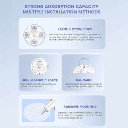 Kabellos aufladbares LED-Poollicht mit Fernbedienung (NUR USA)