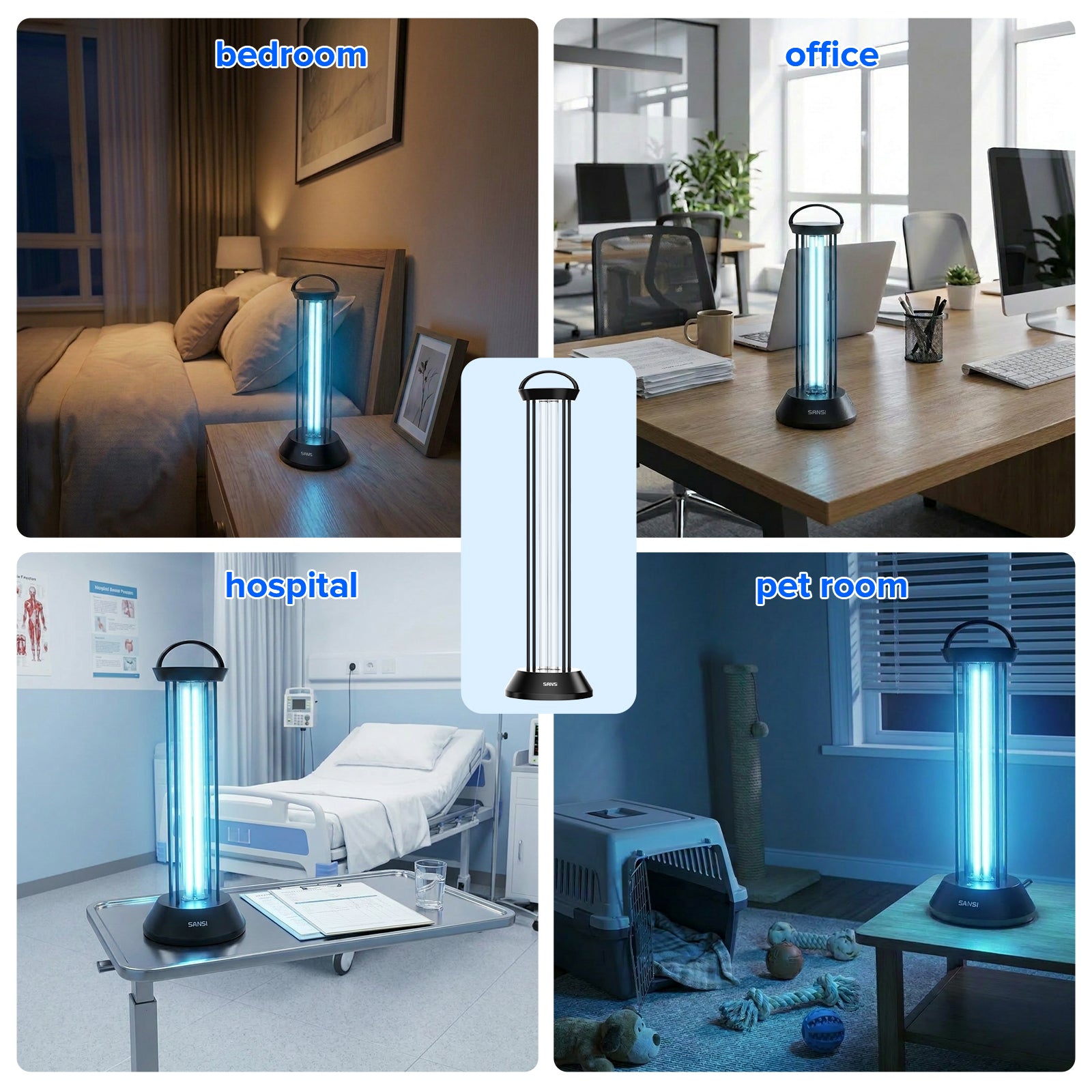 SANSI 42W Portable UV Light Sanitizer with Remote Control (US ONLY)