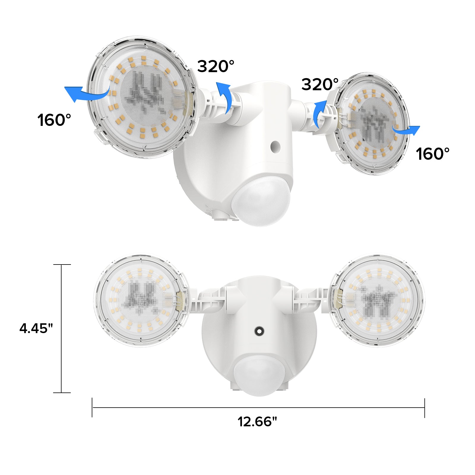 45 W LED-Sicherheitsleuchte (Dämmerung bis Morgengrauen &amp; Bewegungssensor) NUR EU/UK