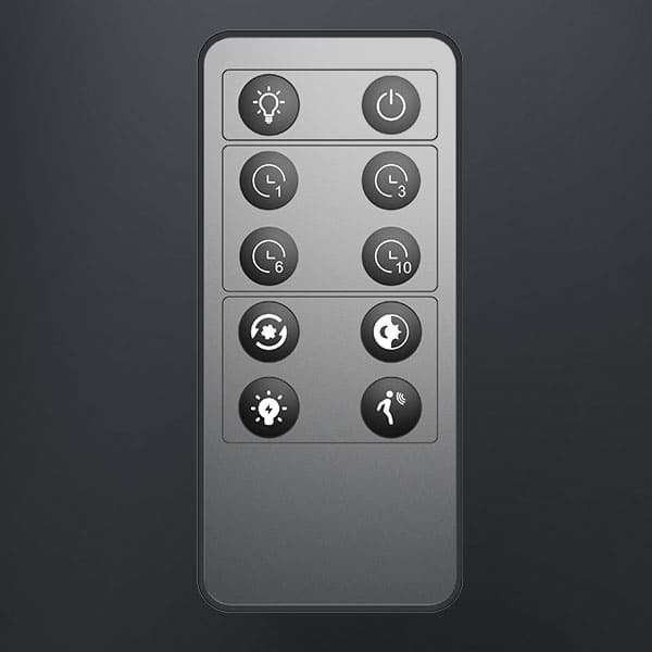 Remote Control:
1.Turn on or off
2. 1/3/6/10 minutes lighting time setting
3. Switch between 4 modes