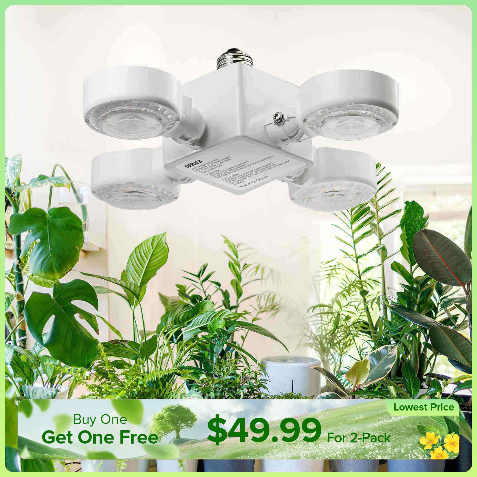 30W LED Grow Light (Folding Wings) (EU/UK ONLY)