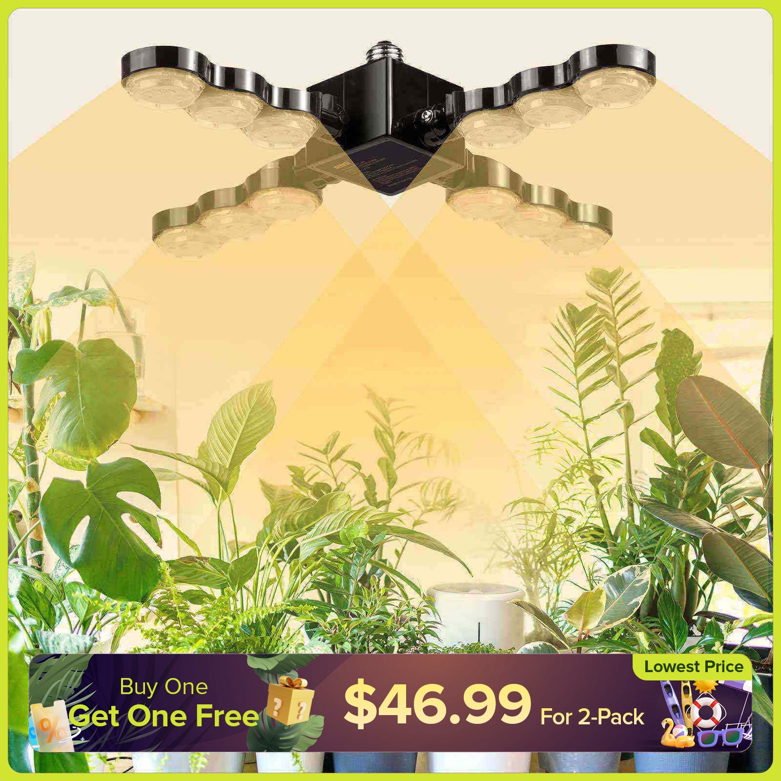 60 W LED-Wachstumslicht (faltbare Flügel) (NUR EU/UK)