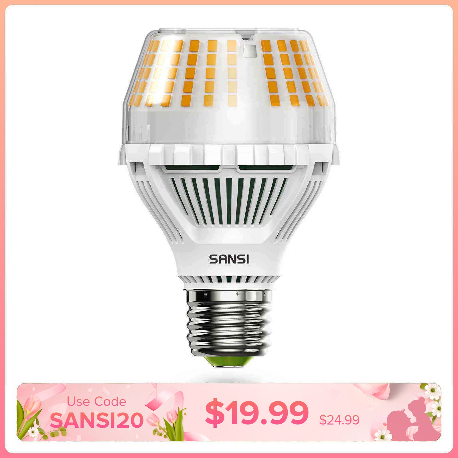 Lampadina LED A19 dimmerabile aggiornata da 17 W 3000 K/5000 K