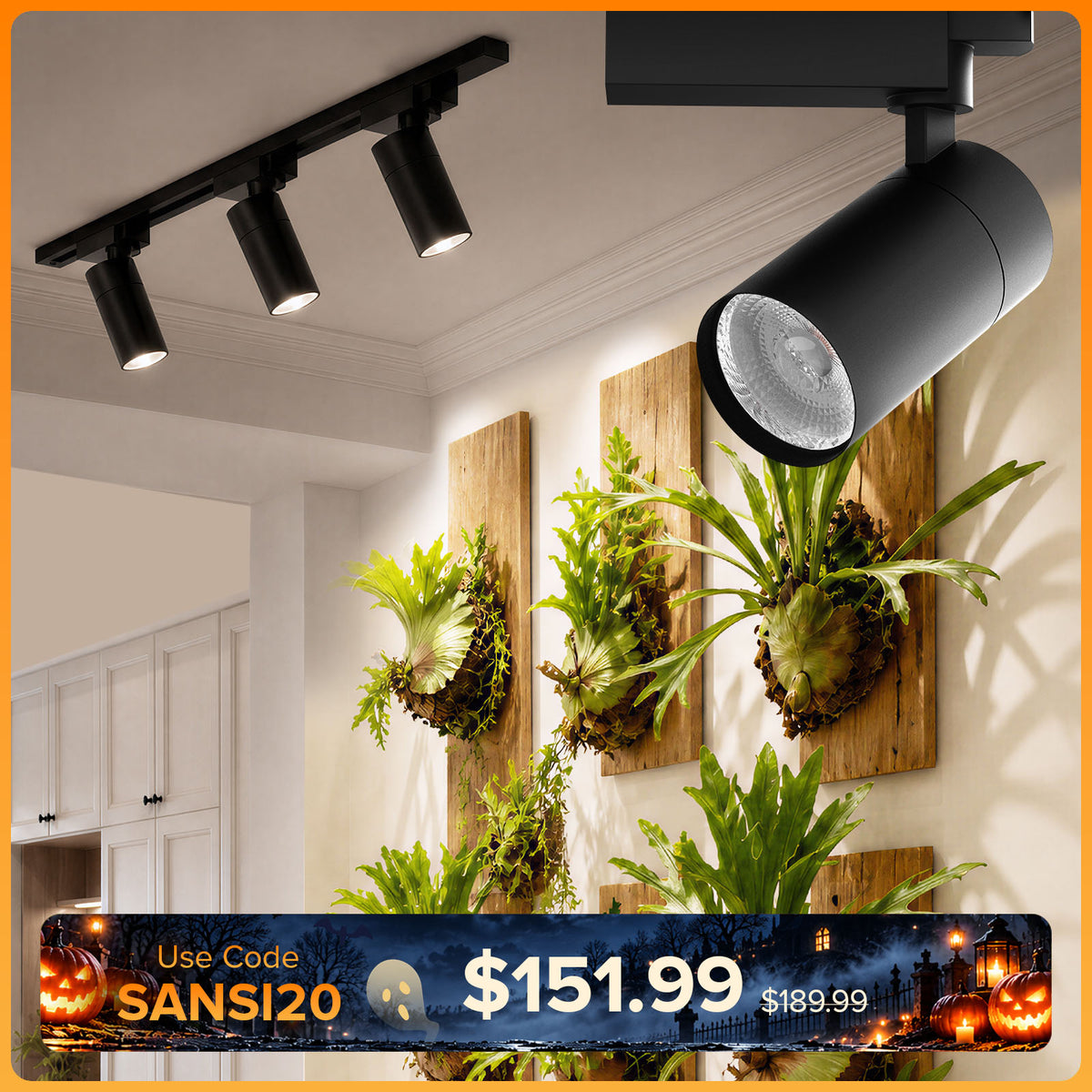 SANSI 3x30W LED Track Grow Light with Remote Control(US ONLY)