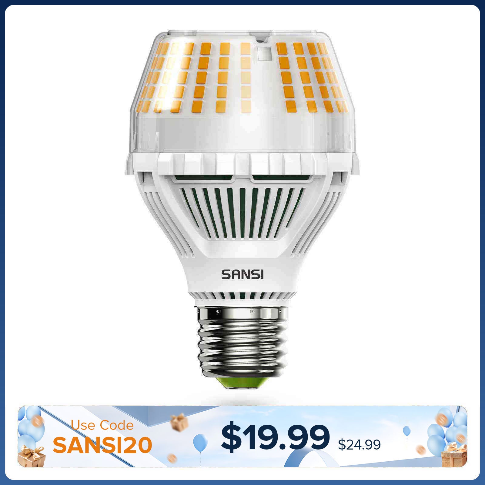Ampoule LED dimmable A19 17W 3000K/5000K améliorée