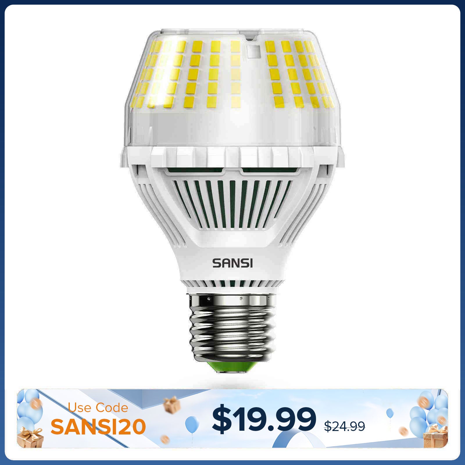 Ampoule LED dimmable A19 17W 3000K/5000K améliorée