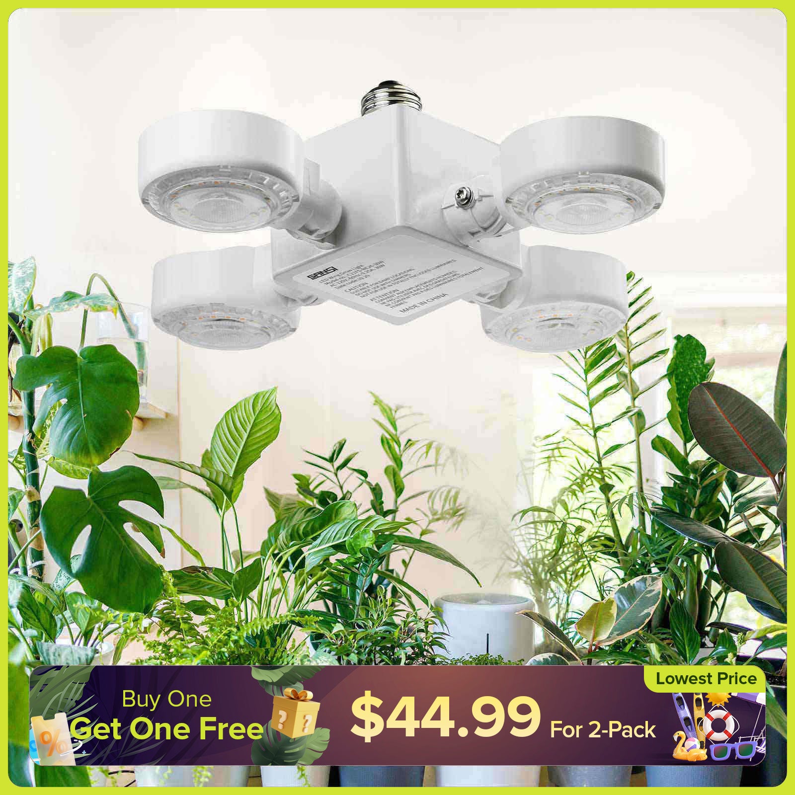 30W LED-Pflanzenlampe (mit klappbaren Flügeln) (NUR EU/GB)