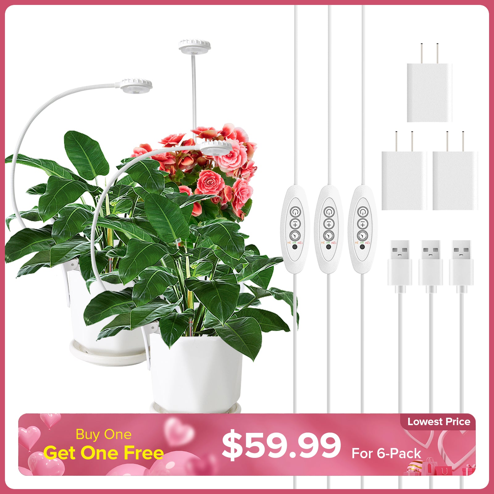 Upgraded 5W Pot Clip LED Grow Light (US ONLY)