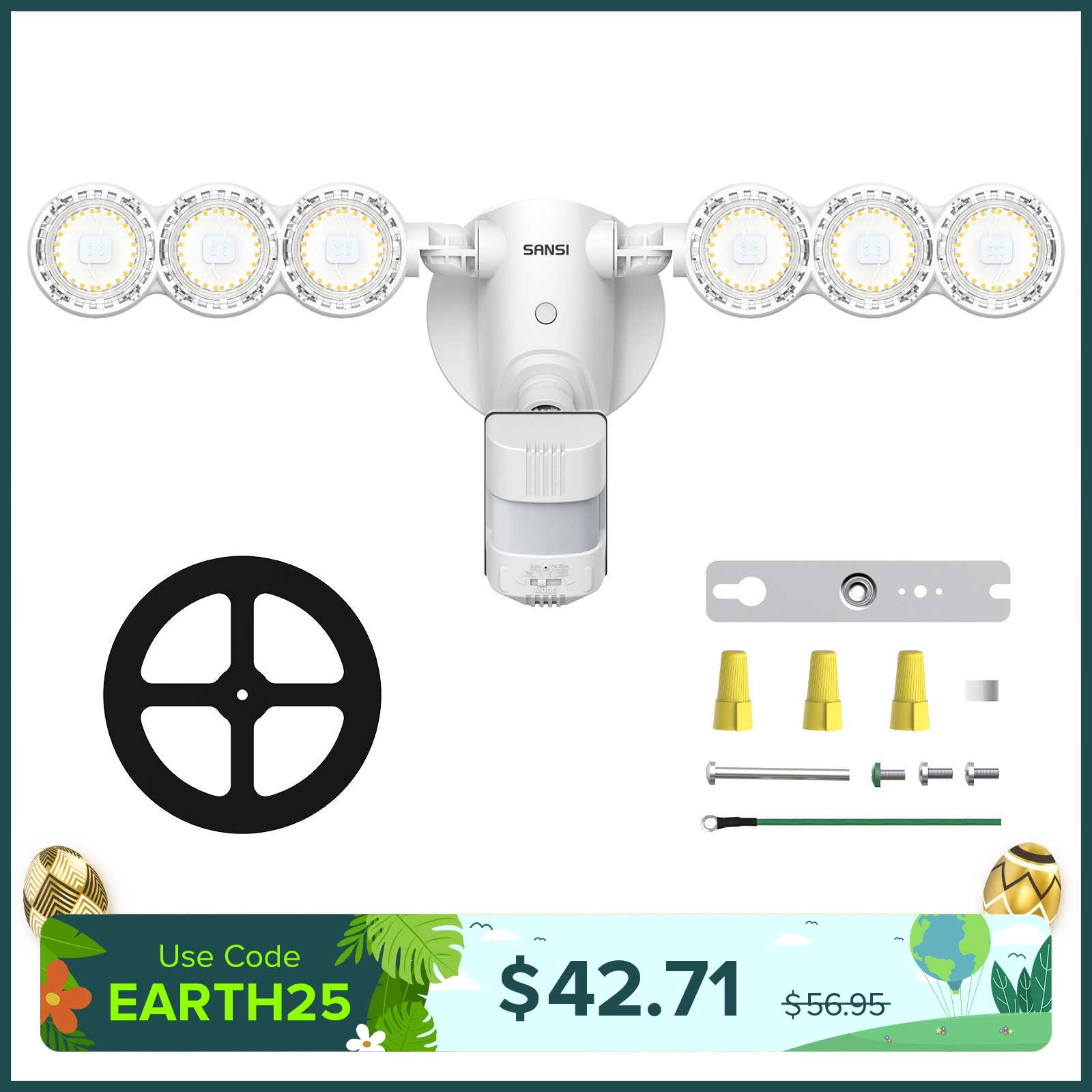 45W LED Security Light (Dusk to Dawn & Motion Sensor)