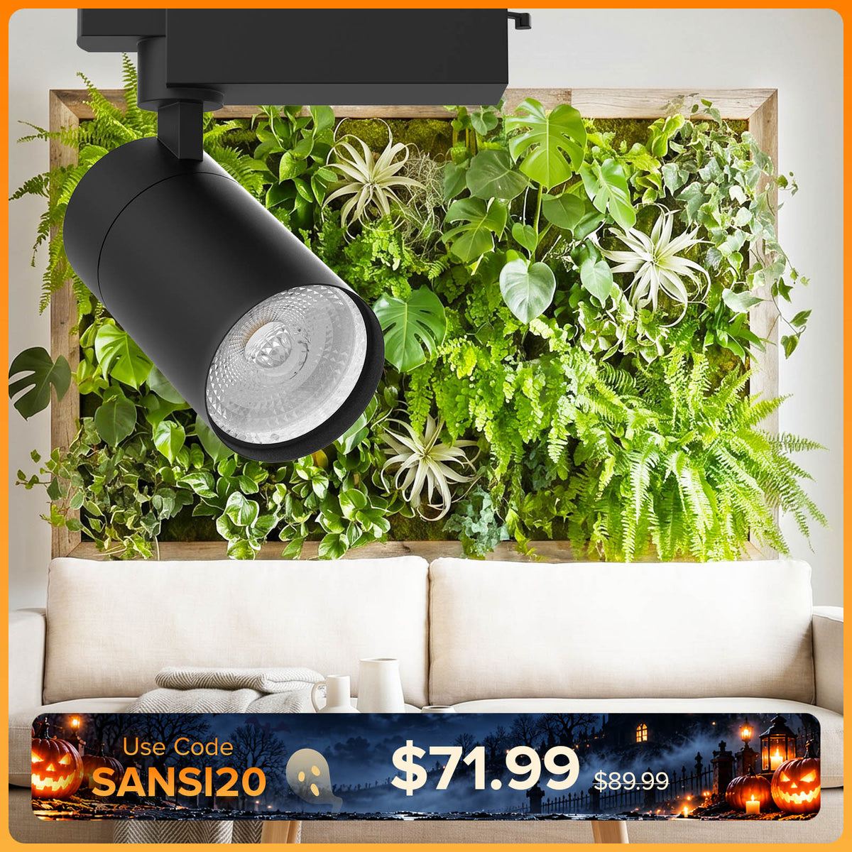SANSI 3x30W LED Track Grow Light with Remote Control(US ONLY)