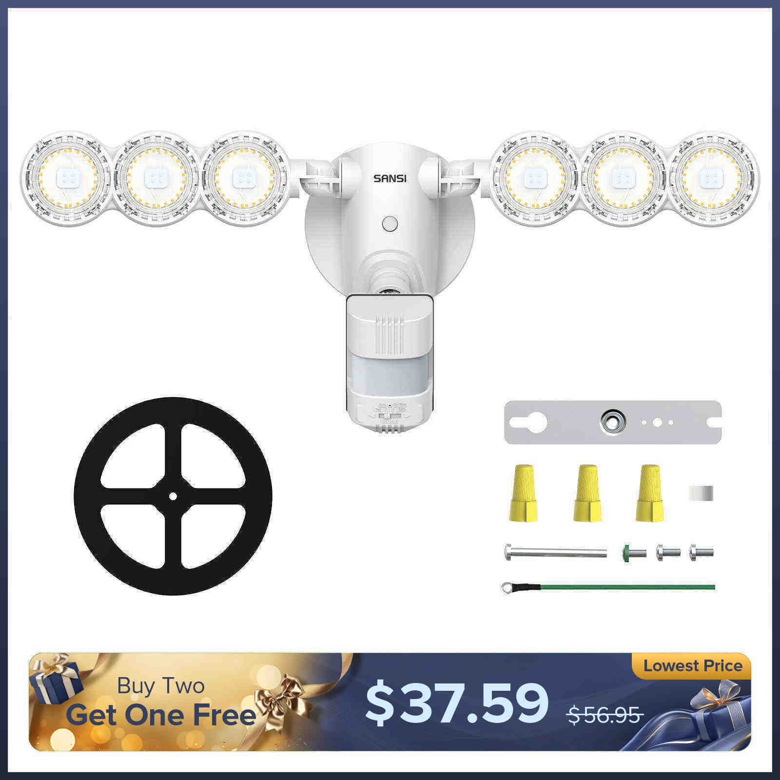 45W LED Security Light (Dusk to Dawn & Motion Sensor)