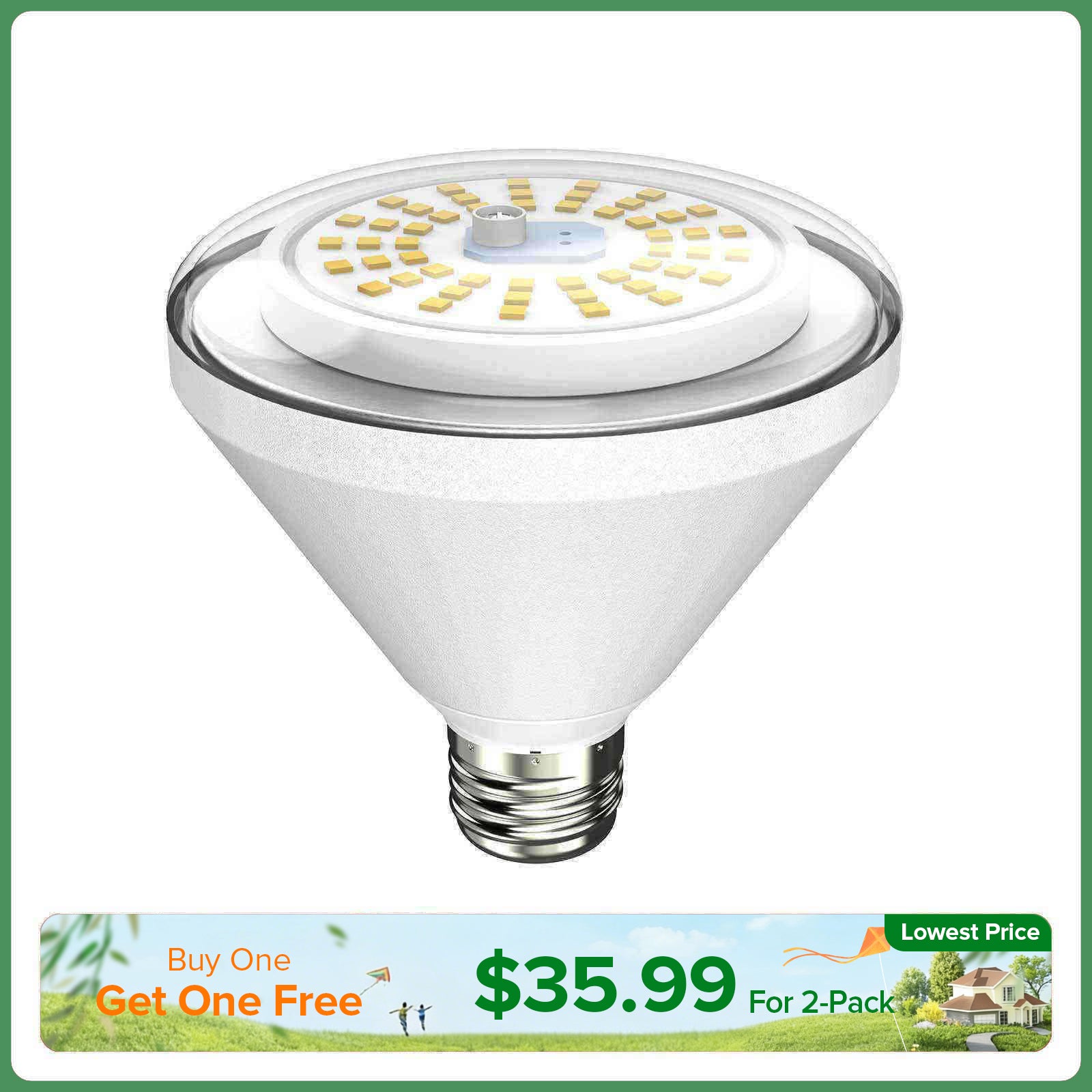 Lampadina LED impermeabile BR30 da 24 W