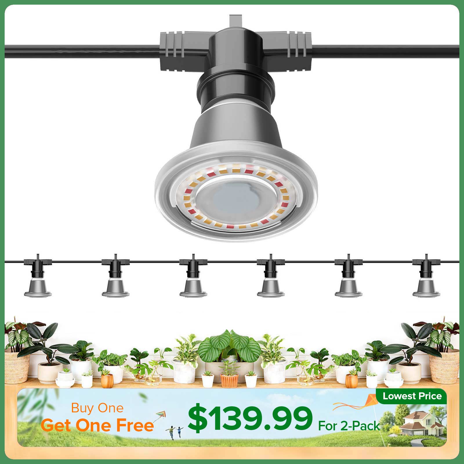 Catena di luci da coltivazione sospese (SOLO UE) 